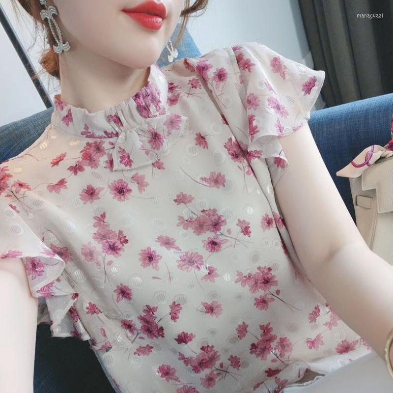 Women' Blouses Woman Floral Thin Chiffon Shirt Female Western-style Top Short Sleeve All-match Blouse Cardigans Jacket Sunscreen G284, Pink
Women' Blouses Woman Floral Thin Chiffon Shirt Female Western-style Top Short Sleeve All-match Blouse Cardigans Jacket Sunscreen G284, Pink