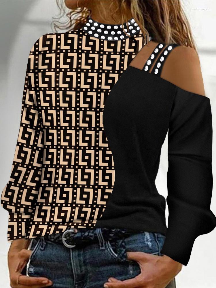 Fashion Woman TOP Y2k Clothes Rhinestone Geometric Print Cold Shoulder Top My Orders Casual Ropa Mujer T Shirt Femme, Hbl235f
Fashion Woman TOP Y2k Clothes Rhinestone Geometric Print Cold Shoulder Top My Orders Casual Ropa Mujer T Shirt Femme, Hbl235f
