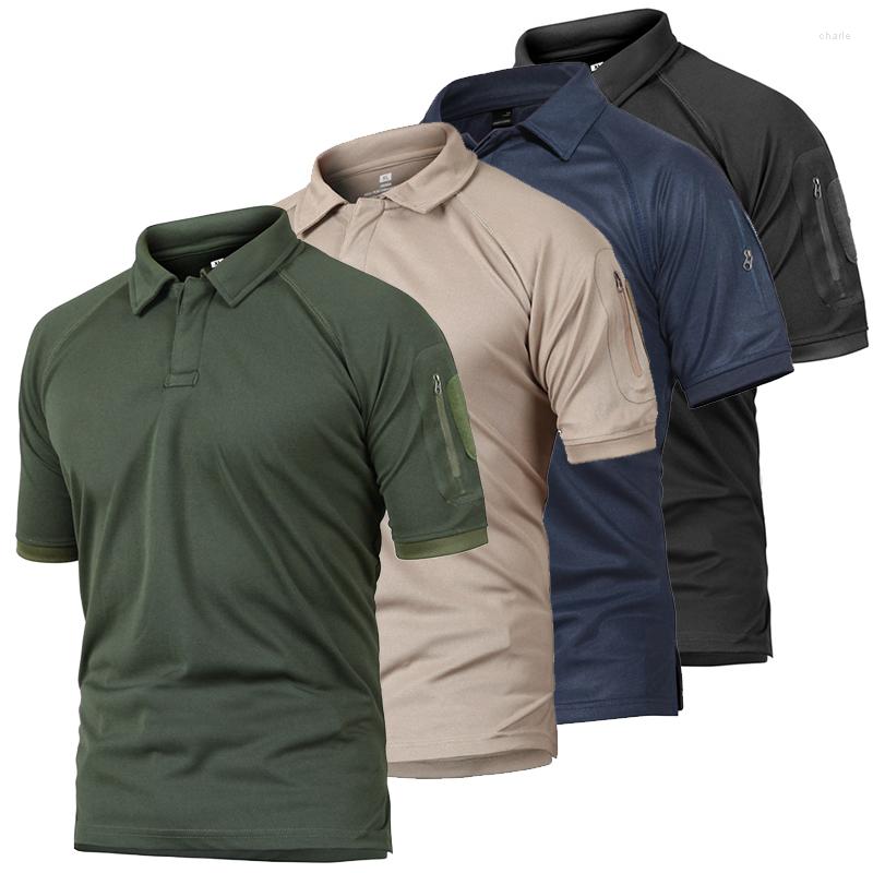Men's T Shirts Summer Fashion Men's Outdoor Tactical Button Lapel Short Sleeve Camouflage T-shirt Solid Work Style Riding Army Fan Polo, Khaki 
Men's T Shirts Summer Fashion Men's Outdoor Tactical Button Lapel Short Sleeve Camouflage T-shirt Solid Work Style Riding Army Fan Polo, Khaki