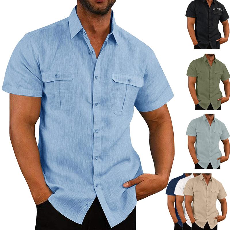 Men's Casual Shirts Summer Simple Short Sleeve For Men Fashion Solid Color Loose Blouse Button Cardigan Tops Clothing, Green
Men's Casual Shirts Summer Simple Short Sleeve For Men Fashion Solid Color Loose Blouse Button Cardigan Tops Clothing, Green