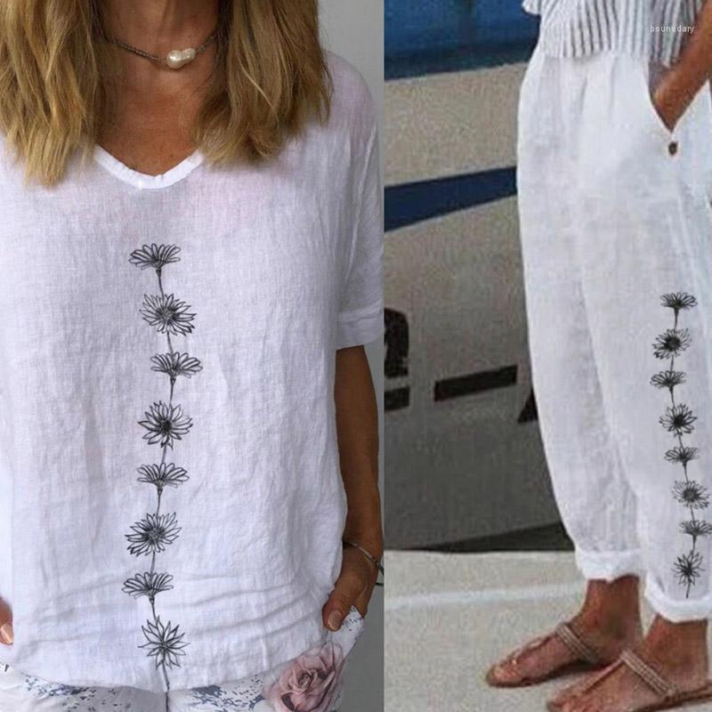 Women' Two Piece Pants Harajuku Vintage Printed Cotton Linen Suit Women V Neck Short Sleeve T-shirt & Long Set Spring Summer Outfit, 02 aquatic bird
Women' Two Piece Pants Harajuku Vintage Printed Cotton Linen Suit Women V Neck Short Sleeve T-shirt & Long Set Spring Summer Outfit, 02 aquatic bird