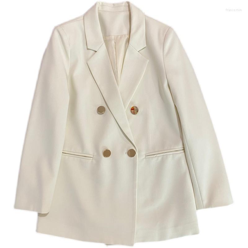 Women' Suits Fashion White Black Blazers Women Jackets 2023 Spring Summer Office Ladies Long Coats Notched Double Breasted Outerwear, Creamy-white
Women' Suits Fashion White Black Blazers Women Jackets 2023 Spring Summer Office Ladies Long Coats Notched Double Breasted Outerwear, Creamy-white