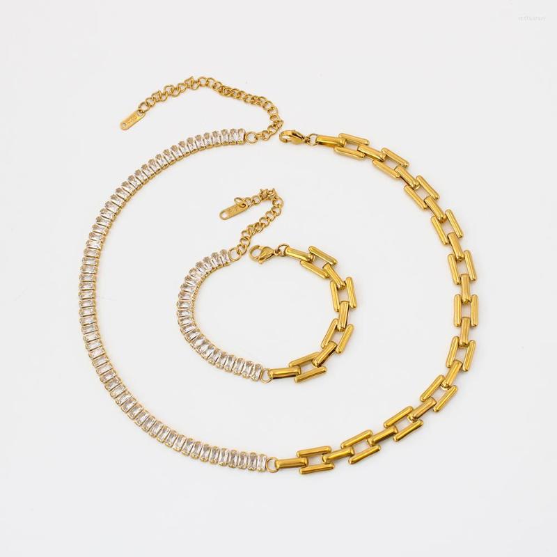 Chains Shiny Zircon Necklace For Women Gold Color Clavicle Simple Vacation Charming Square Link Chain Jewelry Gift Idea YS30
Chains Shiny Zircon Necklace For Women Gold Color Clavicle Simple Vacation Charming Square Link Chain Jewelry Gift Idea YS30