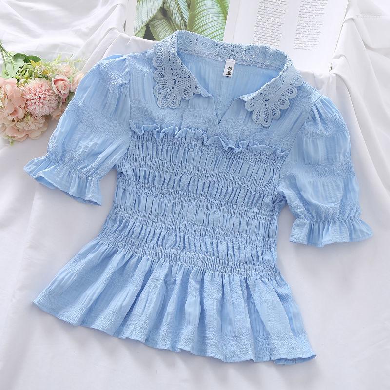 Women's Blouses Summer Blouse Puff Sleeve Tops Women 2023 Fashion Short Casual Chiffon Sexy Blusas Mujer Y2k Folds Ruffle E199, Purple
Women's Blouses Summer Blouse Puff Sleeve Tops Women 2023 Fashion Short Casual Chiffon Sexy Blusas Mujer Y2k Folds Ruffle E199, Purple
