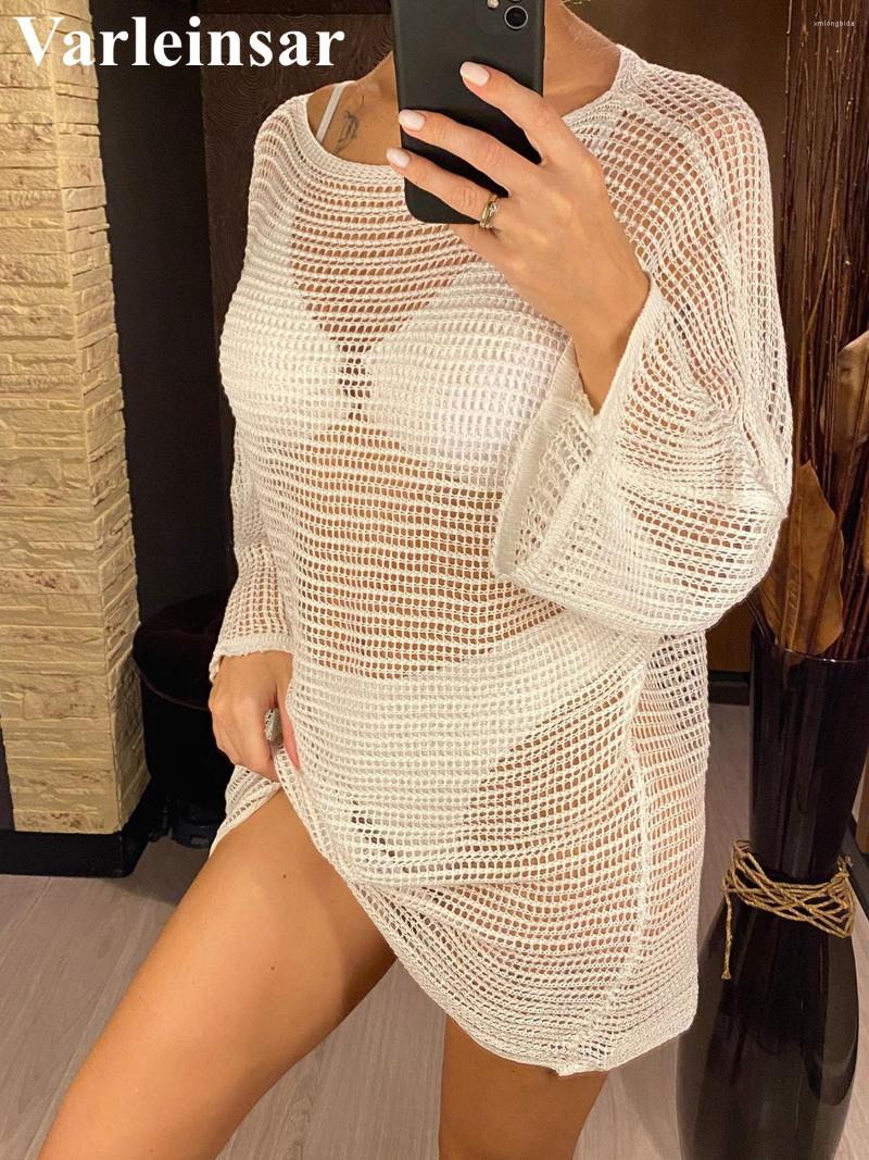 Women's Swimwear Sexy Long Sleeve Hollow Out Crochet Knitted Tunic Beach Cover Up Cover-ups Dress Wear Beachwear Female V4053, White
Women's Swimwear Sexy Long Sleeve Hollow Out Crochet Knitted Tunic Beach Cover Up Cover-ups Dress Wear Beachwear Female V4053, White