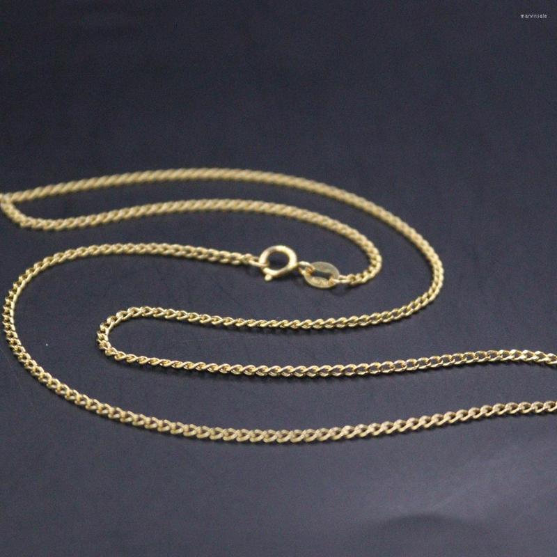 Chains Real 18K Yellow Gold Chain For Women 1.7mm Solid Thin Curb Link Necklace 43cm/17inch Stamp Au750 1.9-2g
Chains Real 18K Yellow Gold Chain For Women 1.7mm Solid Thin Curb Link Necklace 43cm/17inch Stamp Au750 1.9-2g