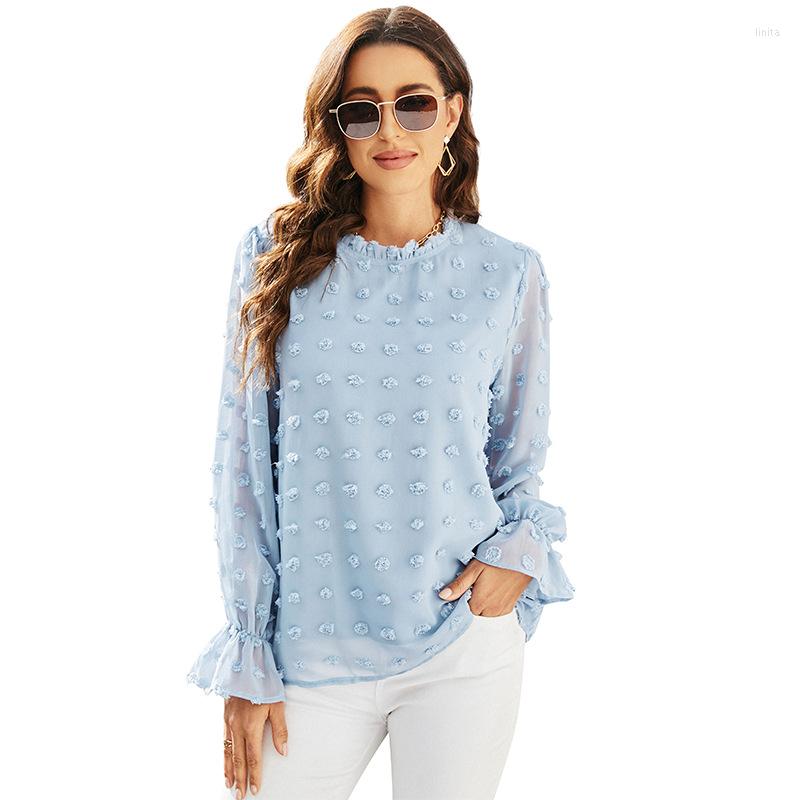 Women's Blouses Cashiona Women Elegant Leisure Blouse 2023 Summer Flare Sleeve Dot Print Transparent Shirt Blusas Ropa Mujer Femme, Black
Women's Blouses Cashiona Women Elegant Leisure Blouse 2023 Summer Flare Sleeve Dot Print Transparent Shirt Blusas Ropa Mujer Femme, Black