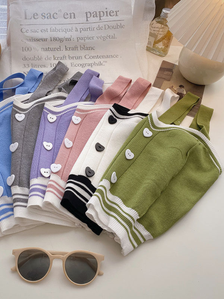 Camisoles Tanks Y2k Knitted Camisole Women's Inner Wear Summer New Sexy Tank Top Hit Color Unique Hot Girl Short Beautiful Back Wearing Tops 2304