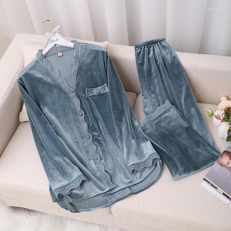 Women's Sleepwear Women Velour Lace 2PCS Pajamas Suit Autumn Long Sleeve Nightwear Sleep Set Intimate Lingerie Casual Home Clothing V-Neck, White
Women's Sleepwear Women Velour Lace 2PCS Pajamas Suit Autumn Long Sleeve Nightwear Sleep Set Intimate Lingerie Casual Home Clothing V-Neck, White