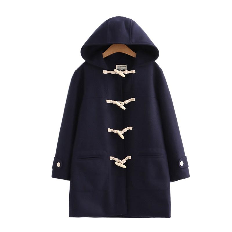 Fur Solid Warm Women Wool Blends Long Hooded Straight Coat Jacket 2021 Winter Horn Button Casual Female Warmness Pockets Outwears, Navy blue
Fur Solid Warm Women Wool Blends Long Hooded Straight Coat Jacket 2021 Winter Horn Button Casual Female Warmness Pockets Outwears, Navy blue