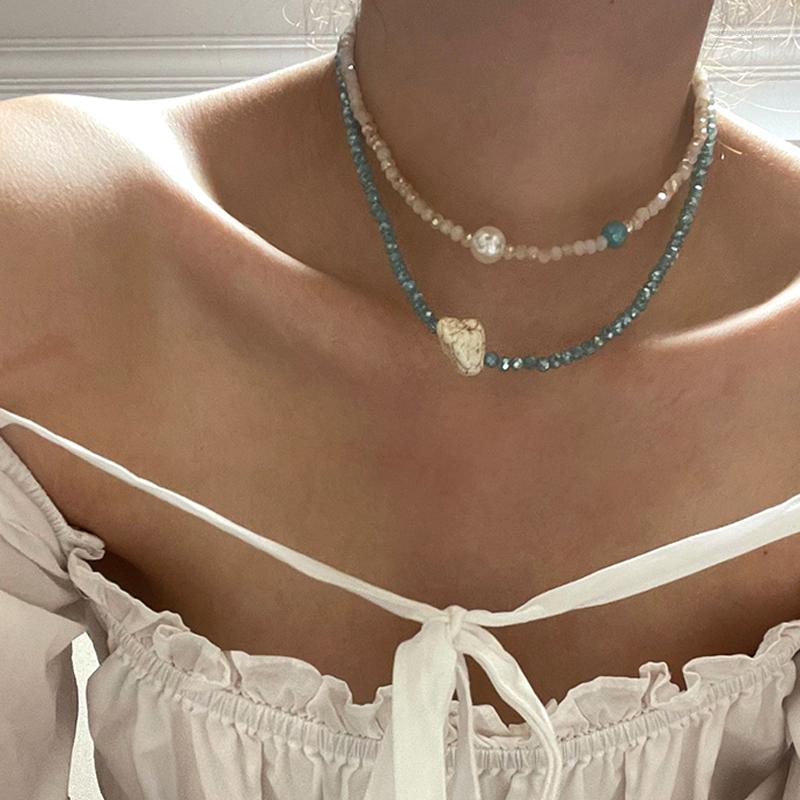 Choker Women Necklaces Pearl Beads Crystal Korean Colorful Tophus Summer Chic Double Jewelry 2023
Choker Women Necklaces Pearl Beads Crystal Korean Colorful Tophus Summer Chic Double Jewelry 2023