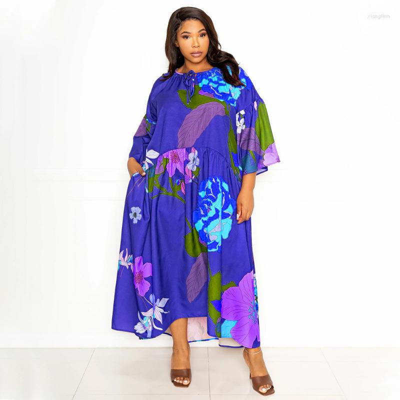 Plus Size Dresses KEXU Floral Printed Women Dress Three Quarter Sleeve Tie Up O-neck Patchwork Asymmetrical Loose Maxi Long, Brown
Plus Size Dresses KEXU Floral Printed Women Dress Three Quarter Sleeve Tie Up O-neck Patchwork Asymmetrical Loose Maxi Long, Brown