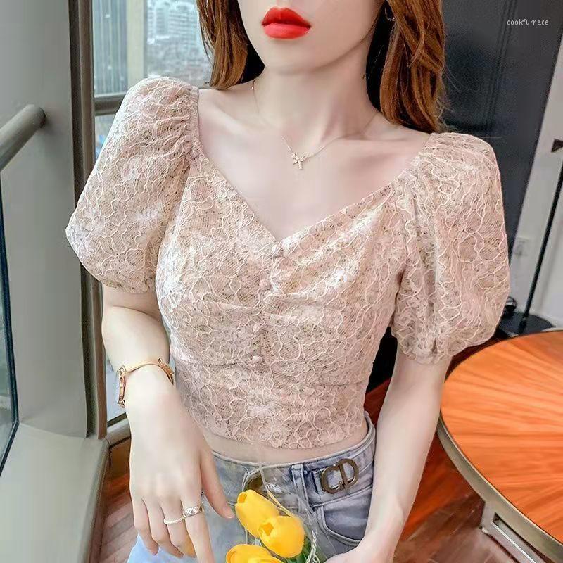 Women' Blouses Broken Flower Lace Blouse Women 2023 Casual Sweet Temperament Short Shirt Square Neck Bubble Sleeve Female Top, Khaki
Women' Blouses Broken Flower Lace Blouse Women 2023 Casual Sweet Temperament Short Shirt Square Neck Bubble Sleeve Female Top, Khaki