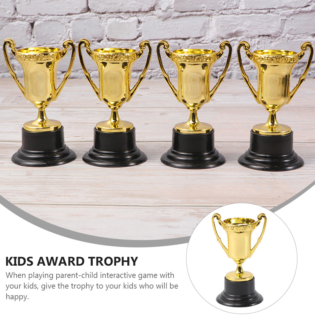 Cheerleading 12Pcs Plastic Reward Trophies Children's reward plastic trophy Plastic Kids Prize Cups Children School Rewarding Supplies 230420