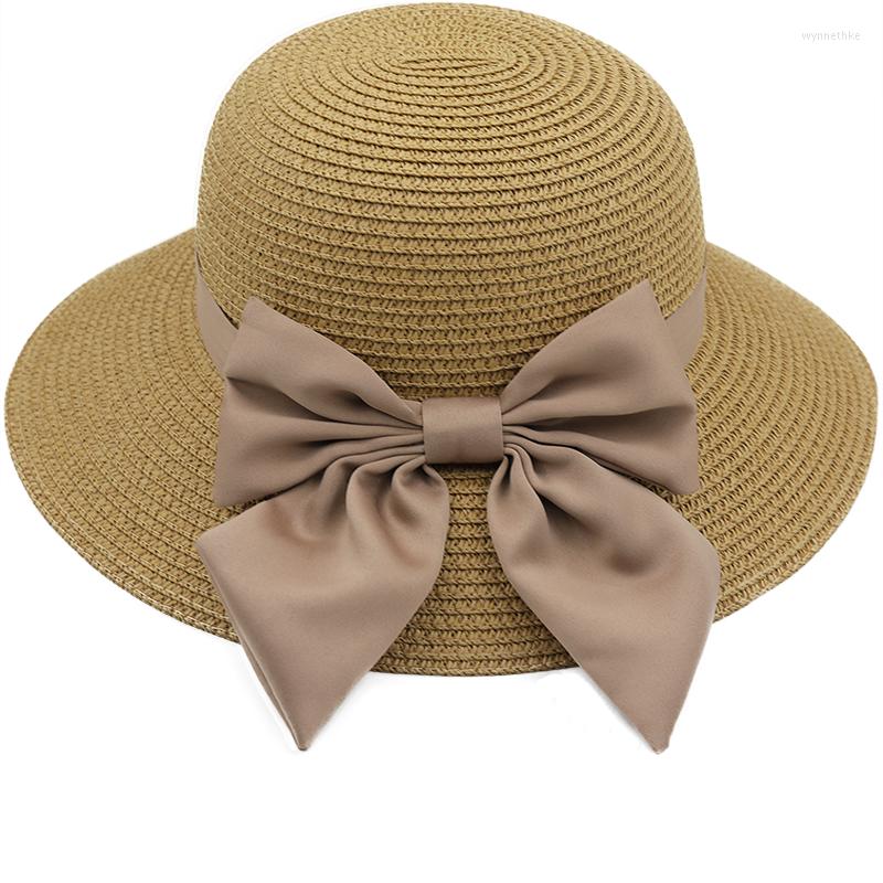 Wide Brim Hats Simple Bow Summer Hat For Women Beach Sun Girl Straw Panama Fedora Cap UV Protection Female, Khaki
Wide Brim Hats Simple Bow Summer Hat For Women Beach Sun Girl Straw Panama Fedora Cap UV Protection Female, Khaki