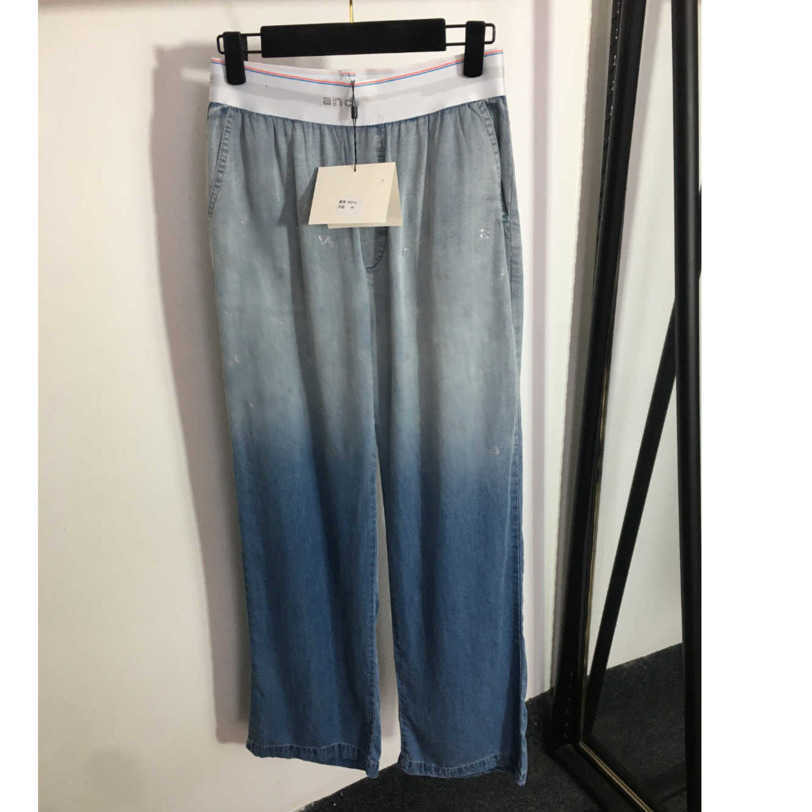23ss Womens Pants designer women jeans Denim jeans Gradient color hot drill letter webbing high waist wide leg denim pants high quality womens clothing a1
23ss Womens Pants designer women jeans Denim jeans Gradient color hot drill letter webbing high waist wide leg denim pants high quality womens clothing a1