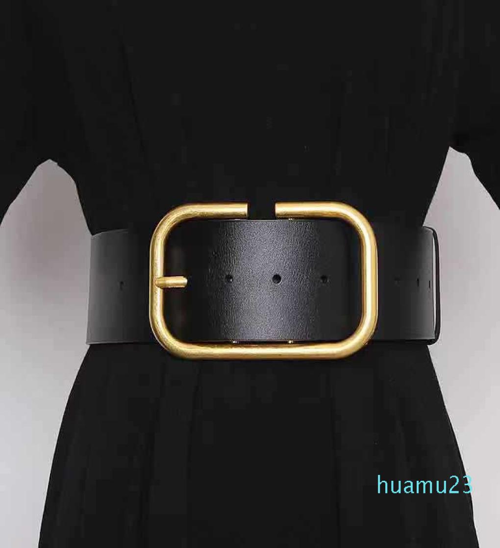 

Womens Belts Waistband Belts Woman Belt Smooth Buckle Width 85cm 4 Colors Optional High Quality Cowhide2411301, Black