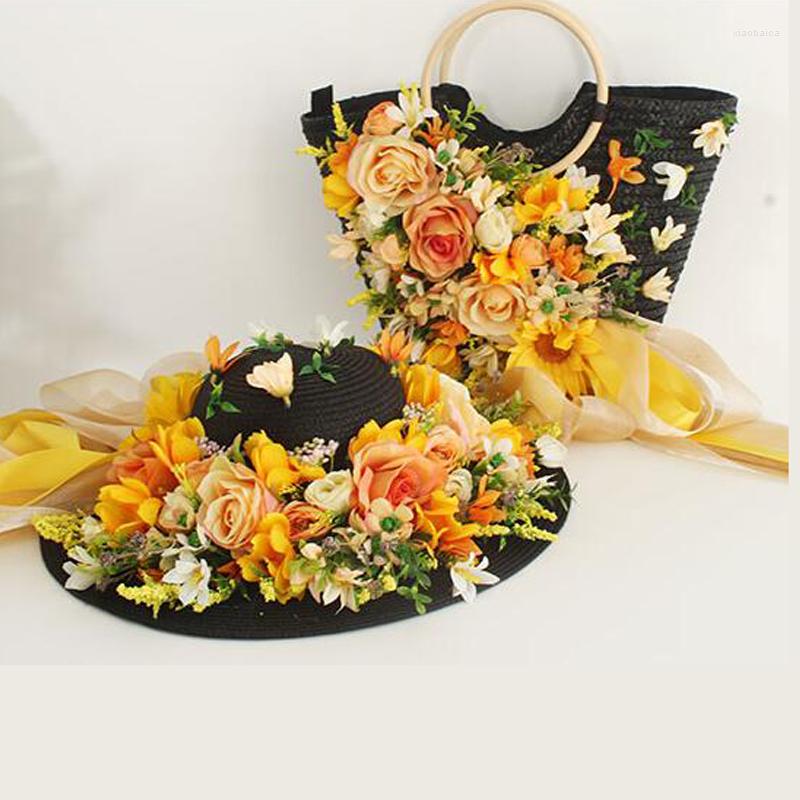 Evening Bags Straw Beach Bag Summer Women Designer Handmade Woven Handbag With Sun Hat Female Larger Capacity Flowers Travel
Evening Bags Straw Beach Bag Summer Women Designer Handmade Woven Handbag With Sun Hat Female Larger Capacity Flowers Travel