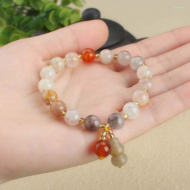 Strand Elastic Rope Natural Spun-Gold Jade Gourd Bracelet Color Nature Stones Agate Women's Literary Fresh Jewelry Gift
Strand Elastic Rope Natural Spun-Gold Jade Gourd Bracelet Color Nature Stones Agate Women's Literary Fresh Jewelry Gift