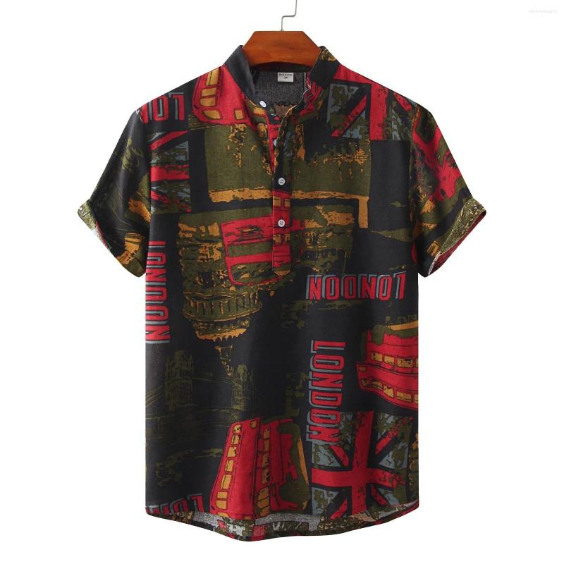 Men's Casual Shirts Retro Red Army Green Print Linen Shirt Men 2023 Summer Short Sleeve Button Down Beach Daily Work Blouses, As picture show
Men's Casual Shirts Retro Red Army Green Print Linen Shirt Men 2023 Summer Short Sleeve Button Down Beach Daily Work Blouses, As picture show