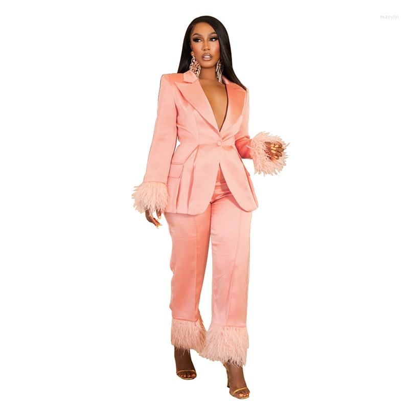 Women' Two Piece Pants STYLISH LADY Fur 2 Set Women Long Sleeve Notched Single Button Blazer And Pant Suits 2023 Autumn Elegant Evening, Pink
Women' Two Piece Pants STYLISH LADY Fur 2 Set Women Long Sleeve Notched Single Button Blazer And Pant Suits 2023 Autumn Elegant Evening, Pink