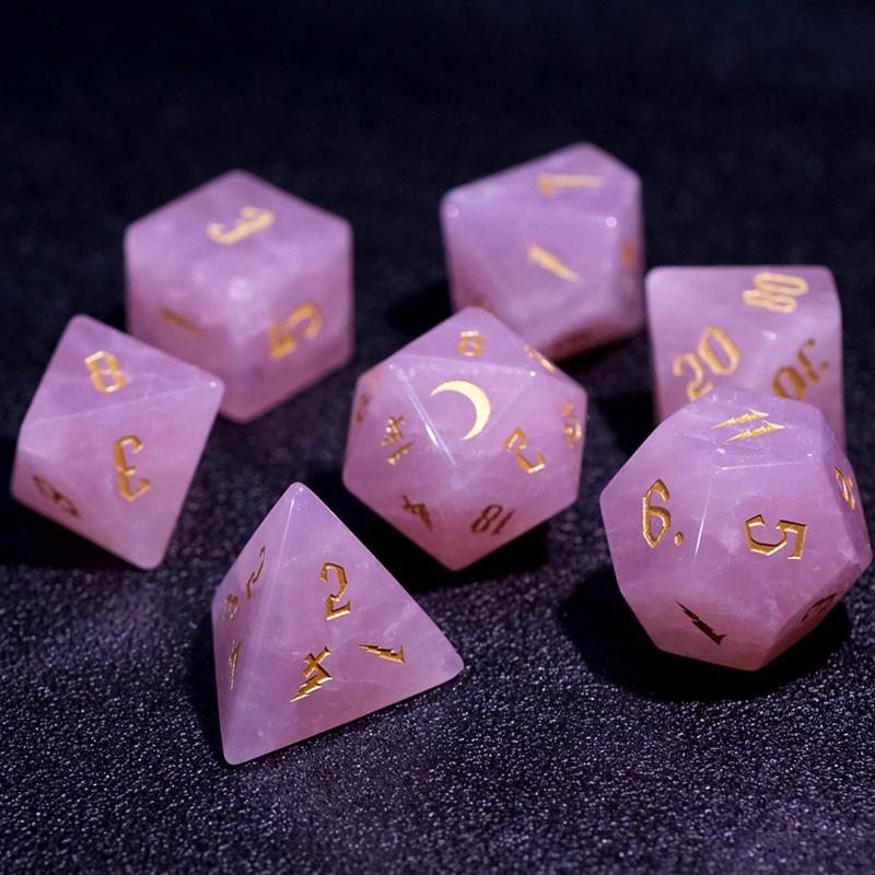 Beads Other Natural Rose Quartzs Dice Gems Engrave Stone Polyhedral Number D4 D6 D8 D10 D12 D20 For DND RPG COC Table Game CustomOther
Beads Other Natural Rose Quartzs Dice Gems Engrave Stone Polyhedral Number D4 D6 D8 D10 D12 D20 For DND RPG COC Table Game CustomOther