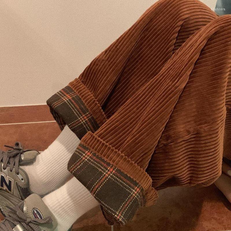 Women' Pants Corduroy Brown Retro Casual Women Japanese Cute Sweet High Waist Harajuku Trousers Wide Leg Plaid Cotton
Women' Pants Corduroy Brown Retro Casual Women Japanese Cute Sweet High Waist Harajuku Trousers Wide Leg Plaid Cotton