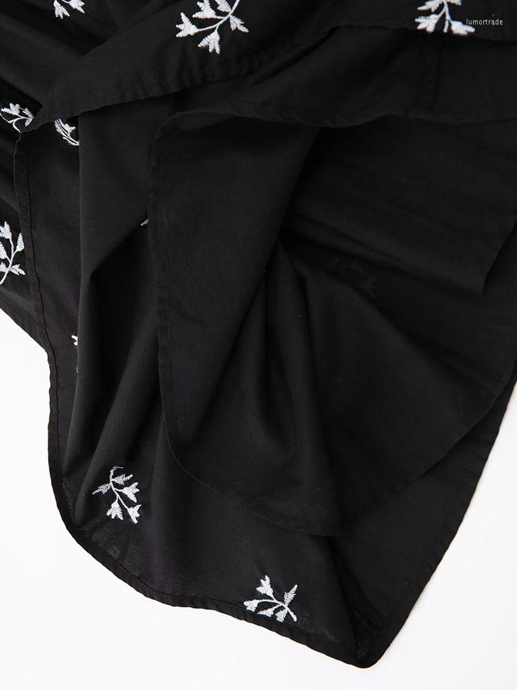 New Casual Dresses XEASY 2024 Women Summer Fashion Embroidered Sling Dress Thin Straps Open Back Side Zipper Female Mini