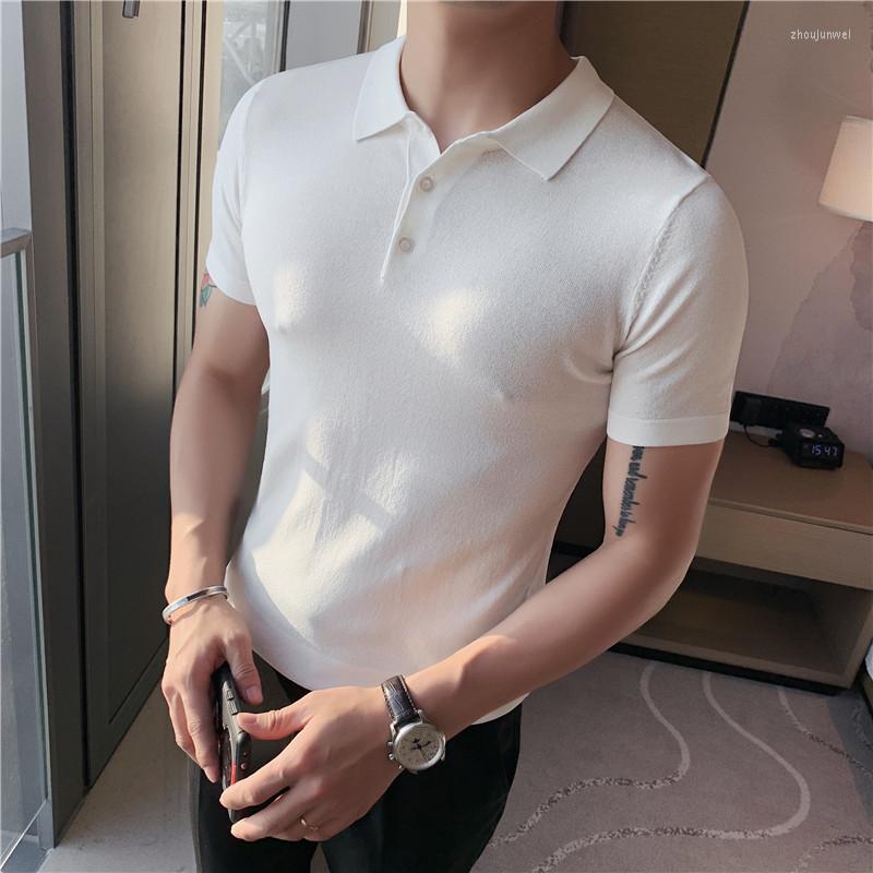 Men's Polos Men Polo Shirt 2023 Summer Thin British Style Street Stretch Slim Lapel Solid Color Casual Clothing Short Sleeve T-shirt, White
Men's Polos Men Polo Shirt 2023 Summer Thin British Style Street Stretch Slim Lapel Solid Color Casual Clothing Short Sleeve T-shirt, White