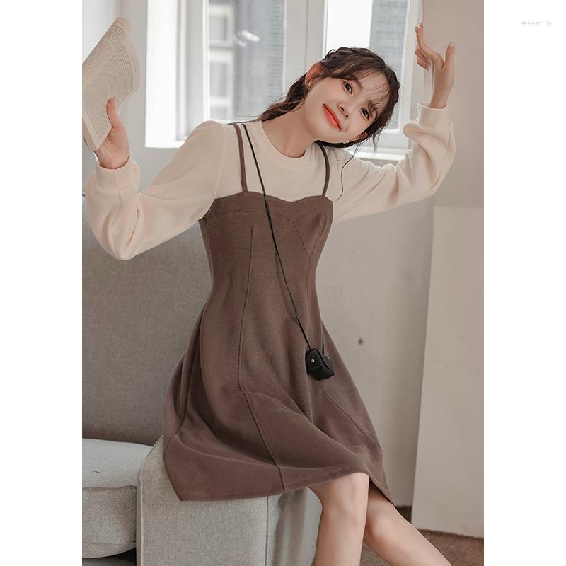 Casual Dresses School Of Small Wind Splicing False Two Shift With A Bag Dress, Black
Casual Dresses School Of Small Wind Splicing False Two Shift With A Bag Dress, Black