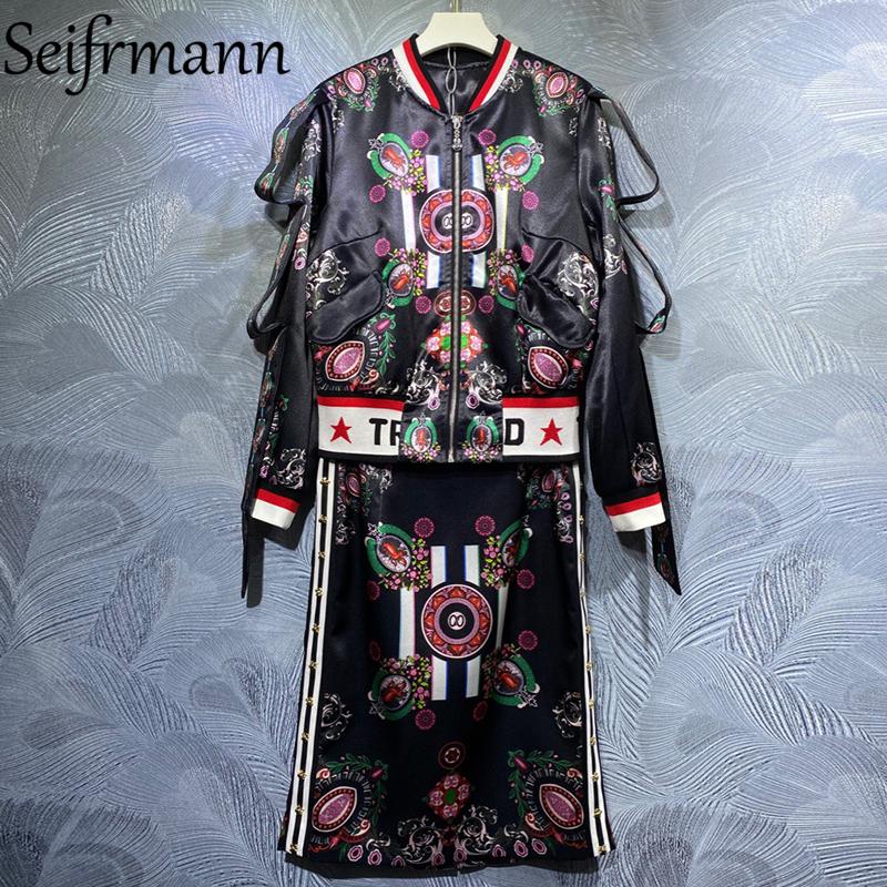 Dress Seifrmann New 2021 Autumn Women Fashion Runway Skirts Set Lantern Sleeve Loose Coats + High Waist Print Pencil Midi Skirts Suits, Black
Dress Seifrmann New 2021 Autumn Women Fashion Runway Skirts Set Lantern Sleeve Loose Coats + High Waist Print Pencil Midi Skirts Suits, Black