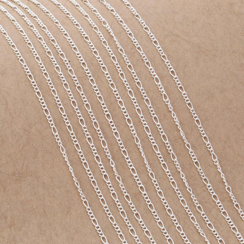 Chains Jewelry 925 Silver Copper Plating FIGARO Link 16''-30'' 2MM Women's Pendent Chain Necklace Lobster Clasp
Chains Jewelry 925 Silver Copper Plating FIGARO Link 16''-30'' 2MM Women's Pendent Chain Necklace Lobster Clasp