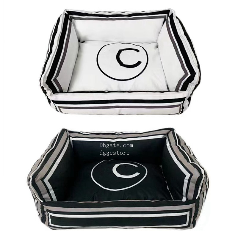 Designer Bed Classic Pattern Pet Kennel for Small Medium Dogs Breathable Soft Padding with Nonskid Bottom Pets Nest Mat Removable Cloth Cover Dog Beds