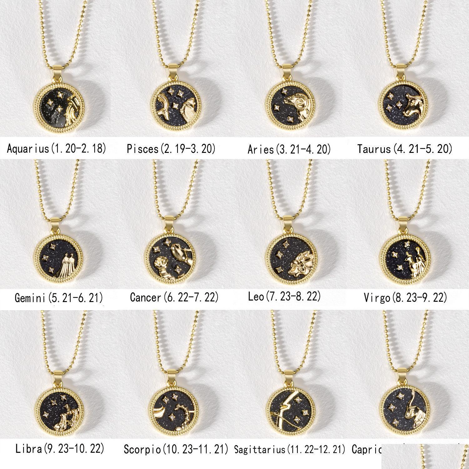 Pendant Necklaces Lover Day Night 12 Constellation Necklace For Women Men Rose Gold Color Chain Zodiac Sign Round Couple Jewelry Bir Dhbhn
Pendant Necklaces Lover Day Night 12 Constellation Necklace For Women Men Rose Gold Color Chain Zodiac Sign Round Couple Jewelry Bir Dhbhn