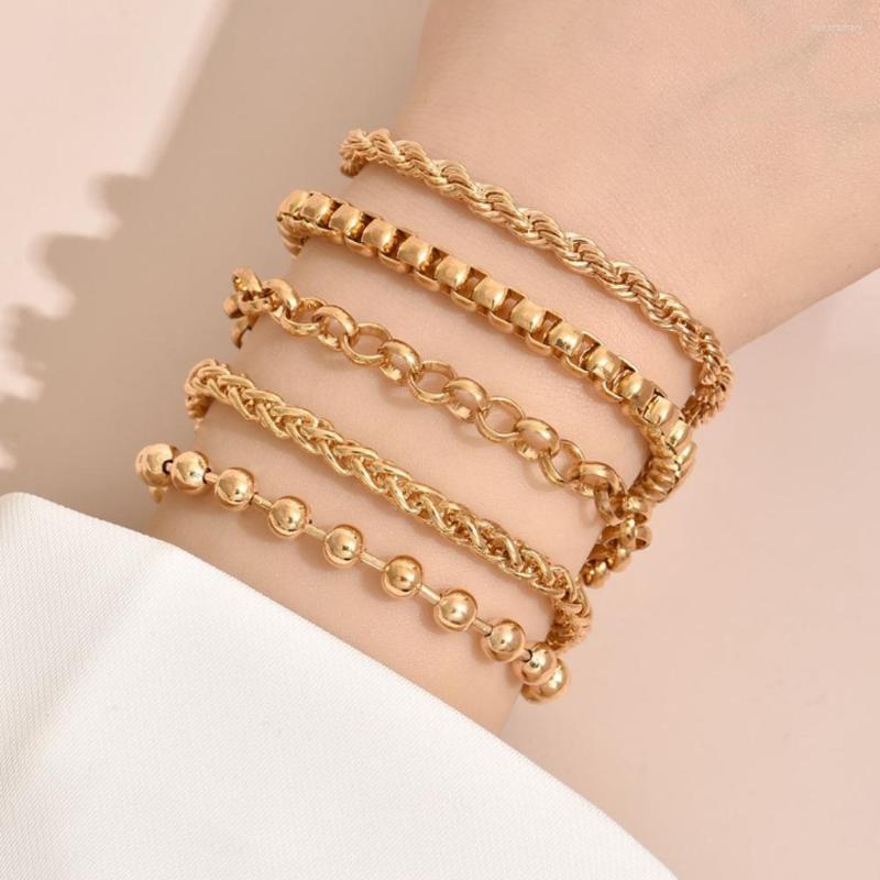 Charm Bracelets 5pcs/sets Punk Chain For Women Geometric Charms Hip Metal Bangles Female Fashion Jewelry AM3123
Charm Bracelets 5pcs/sets Punk Chain For Women Geometric Charms Hip Metal Bangles Female Fashion Jewelry AM3123