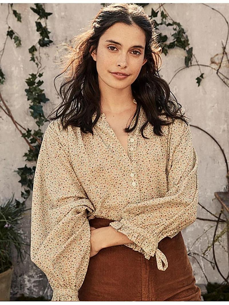 Women' Blouses ZESSAM Flower Graphic Print Women Shirt Summer V-Neck Long Sleeve Button Lace Up Female Top Casual Classic Vintage Lady, Color 1
Women' Blouses ZESSAM Flower Graphic Print Women Shirt Summer V-Neck Long Sleeve Button Lace Up Female Top Casual Classic Vintage Lady, Color 1
