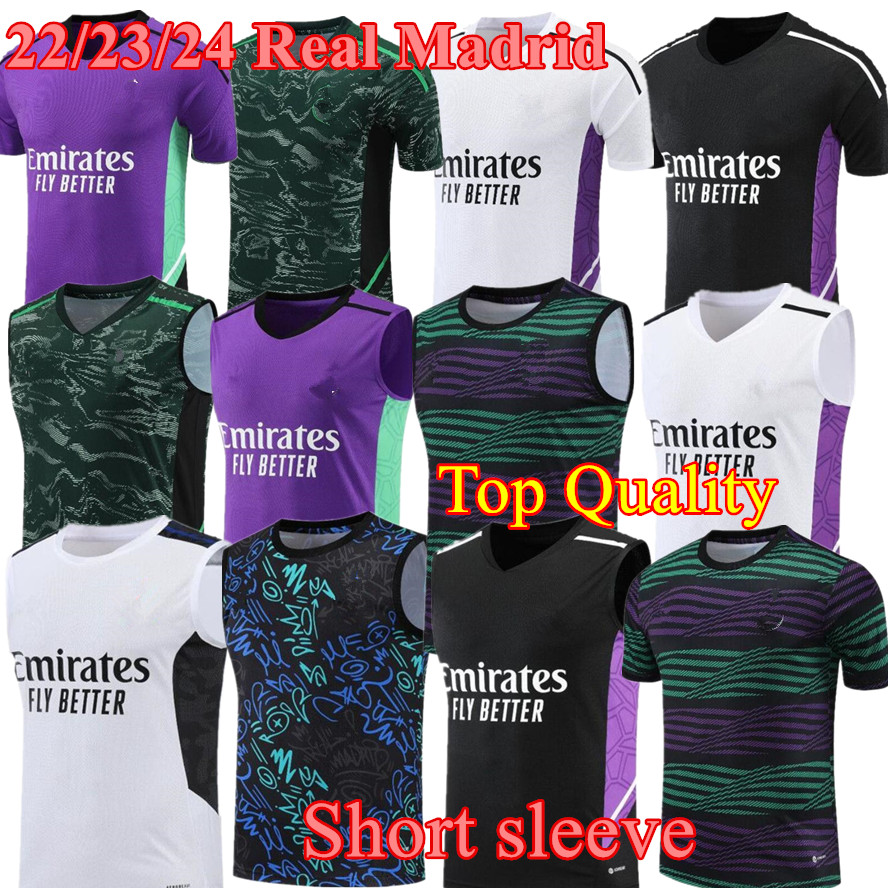 2023 Reral MadridS Tracksuits short sleeve set TRAINING suit 23/24 NEW BENZEMA men vest football training suit chandal futbol surveyement Sportswear Top quality
2023 Reral MadridS Tracksuits short sleeve set TRAINING suit 23/24 NEW BENZEMA men vest football training suit chandal futbol surveyement Sportswear Top quality