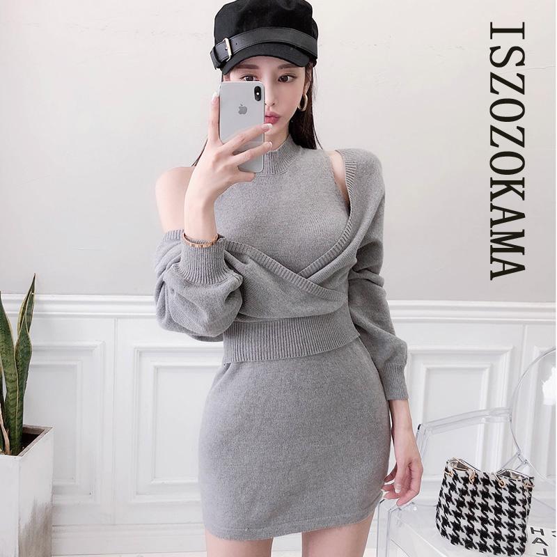 Dress ISZOZOKAMA 2 piece set sweater suit For women autumn knitted long Sleeve Tops Gray mini Skirt Sexy ladies loose causal Suit, Black (suit)
Dress ISZOZOKAMA 2 piece set sweater suit For women autumn knitted long Sleeve Tops Gray mini Skirt Sexy ladies loose causal Suit, Black (suit)
