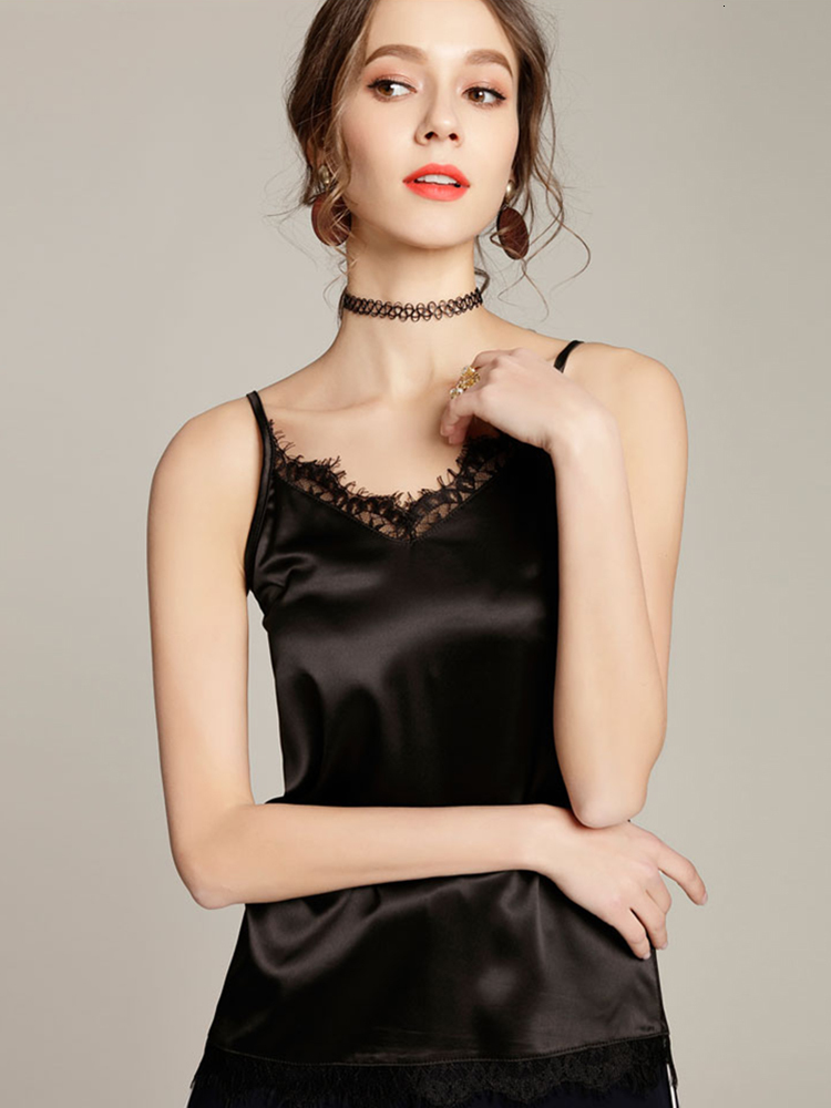 Camisoles Tanks Summer Silk Tank Top Women Sexy V Neck Basic Tops Blusas Casual Womens Vest Lace Camisole Crop Tops Female Shirt 230420