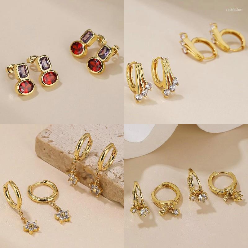 Hoop Earrings 10pair/lot Fashion Colorful Plated Cz Earring Cute Shape Cubic Zircon Hoops Women Love Wholesale
Hoop Earrings 10pair/lot Fashion Colorful Plated Cz Earring Cute Shape Cubic Zircon Hoops Women Love Wholesale