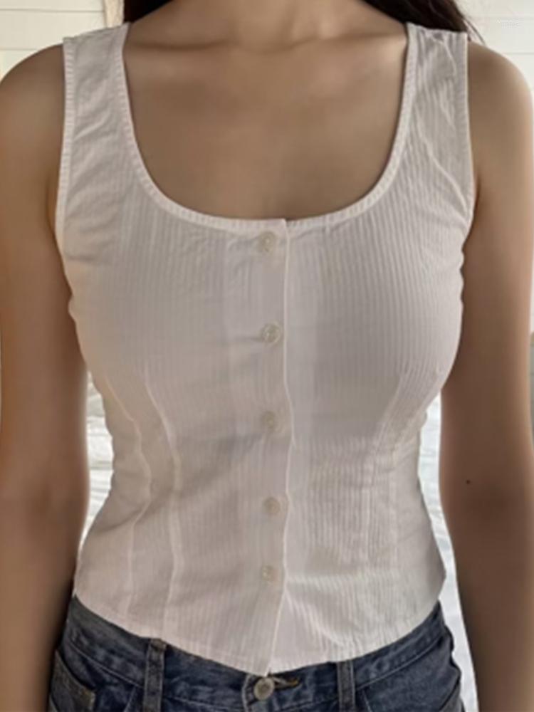 Women's Tanks Casual Women Fashion White Striped Printed 2023 Summer Vintage Front Buttons Sleeveless Female Chic Tops
Women's Tanks Casual Women Fashion White Striped Printed 2023 Summer Vintage Front Buttons Sleeveless Female Chic Tops