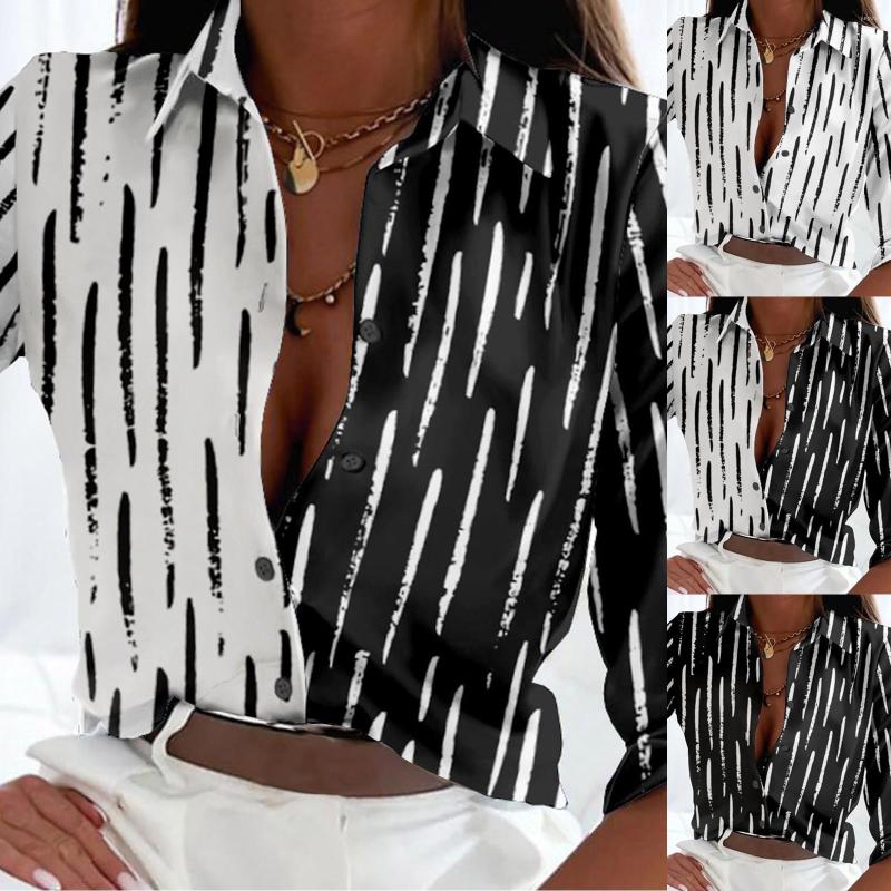 Women's Blouses Women's Shirt Blouse Graphic Abstract Button Print Long Geometric Solid Shirts 3D Camisa Harjauku Social Dress, Black
Women's Blouses Women's Shirt Blouse Graphic Abstract Button Print Long Geometric Solid Shirts 3D Camisa Harjauku Social Dress, Black