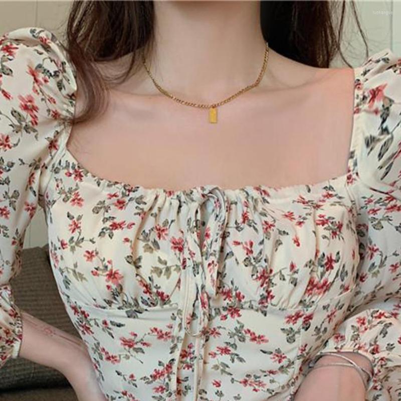 Women's Blouses Women Spring Top Flower Print Square Neck Low-cut Long Sleeves Drawstring Dress-up Pullover Bubble Lady Summer T-shirt, Apricot
Women's Blouses Women Spring Top Flower Print Square Neck Low-cut Long Sleeves Drawstring Dress-up Pullover Bubble Lady Summer T-shirt, Apricot