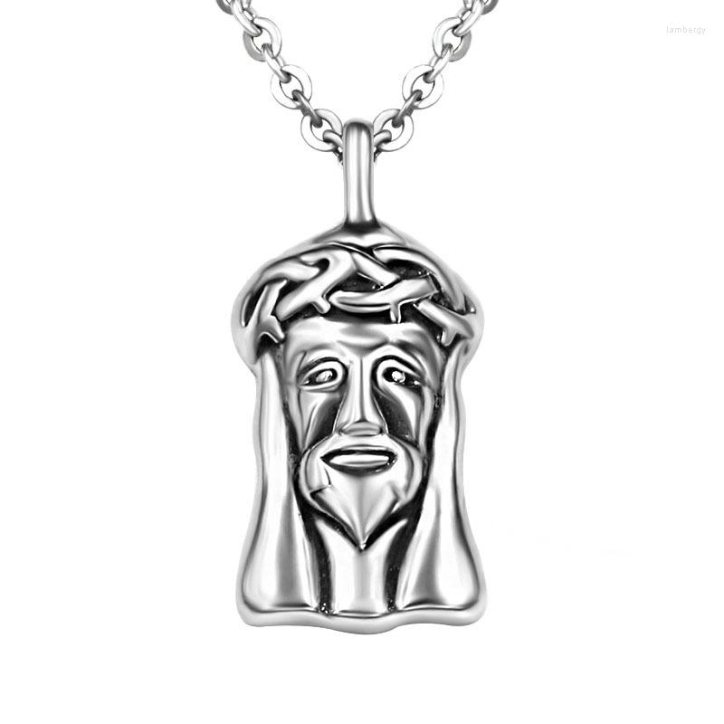 Pendant Necklaces Vintage Retro Punk Titanium Steel Casting Man Jesus Necklace Jewelry Personality Men's
Pendant Necklaces Vintage Retro Punk Titanium Steel Casting Man Jesus Necklace Jewelry Personality Men's