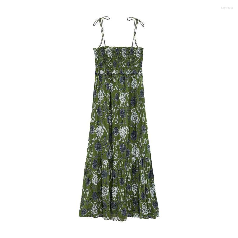 Casual Dresses Zach AiIsa Summer Women's All-match Temperament Sweet Bow Sling Elastic Self-cultivation Printed Holiday Wind Dress, Green
Casual Dresses Zach AiIsa Summer Women's All-match Temperament Sweet Bow Sling Elastic Self-cultivation Printed Holiday Wind Dress, Green