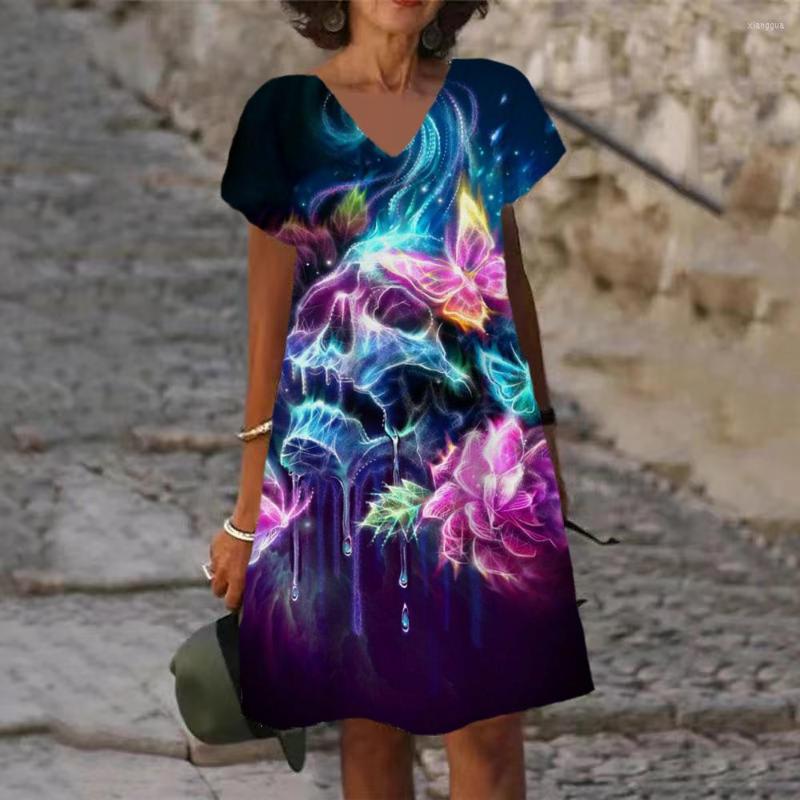 Casual Dresses 2023 Fashion Women's Elegant Loose Pullover Short Sleeve Top Women V-Neck Dress Summer Horror Skull Print, Blz3bj1770
Casual Dresses 2023 Fashion Women's Elegant Loose Pullover Short Sleeve Top Women V-Neck Dress Summer Horror Skull Print, Blz3bj1770