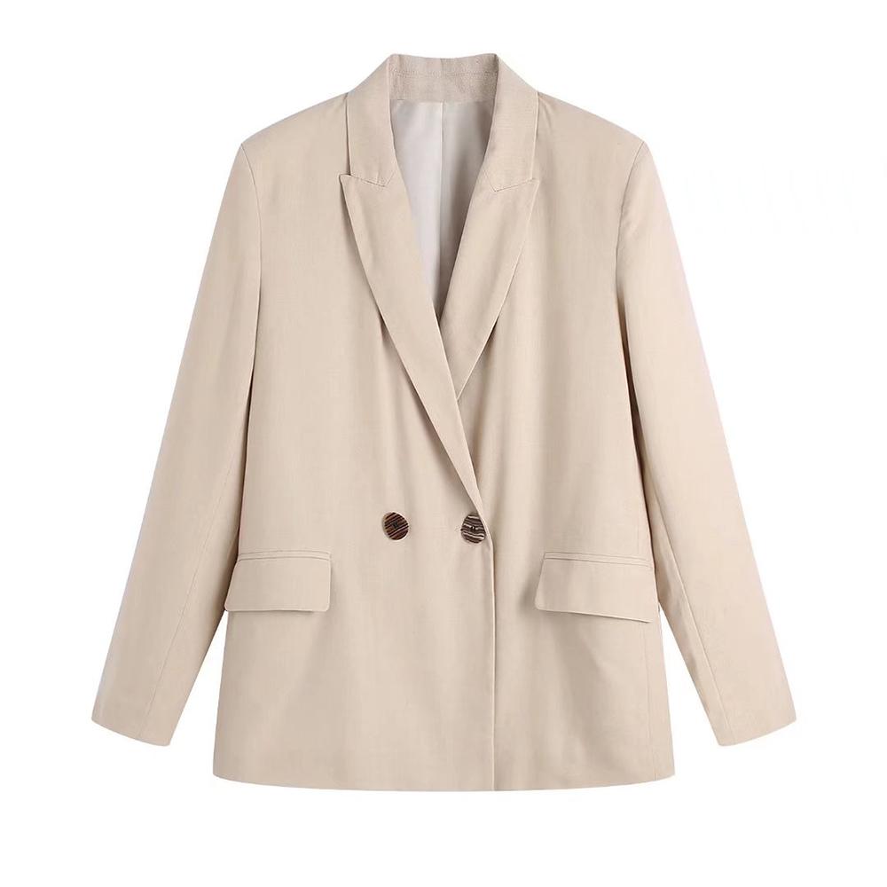 Pants 2022 New Women' Jacket Double Breasted Solid Color Suit Jacket Retro Long Sleeve Women' Jacket Chic Femme + Trousers, White
Pants 2022 New Women' Jacket Double Breasted Solid Color Suit Jacket Retro Long Sleeve Women' Jacket Chic Femme + Trousers, White