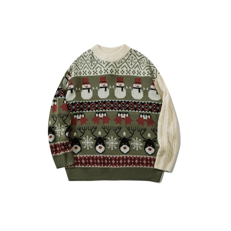 Men's Sweaters 2023 Santa Claus Jacquard Round Neck Sweater Youth Autumn And Winter Loose, Green
Men's Sweaters 2023 Santa Claus Jacquard Round Neck Sweater Youth Autumn And Winter Loose, Green
