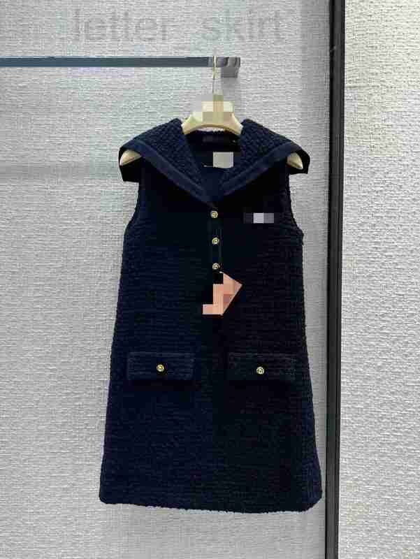 Casual Dresses designer Spring/Summer 2023 New Sleeveless Small A Version Slim Girl Navy tweed Dress YH87, Navy blue
Casual Dresses designer Spring/Summer 2023 New Sleeveless Small A Version Slim Girl Navy tweed Dress YH87, Navy blue