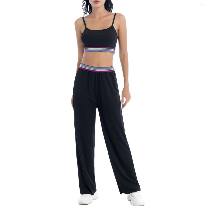 Women' Two Piece Pants Black Women Yoga Set Summer Casual Sport Suits Running Fitness Outfits Spaghetti Straps Backless Cropped Top And
Women' Two Piece Pants Black Women Yoga Set Summer Casual Sport Suits Running Fitness Outfits Spaghetti Straps Backless Cropped Top And